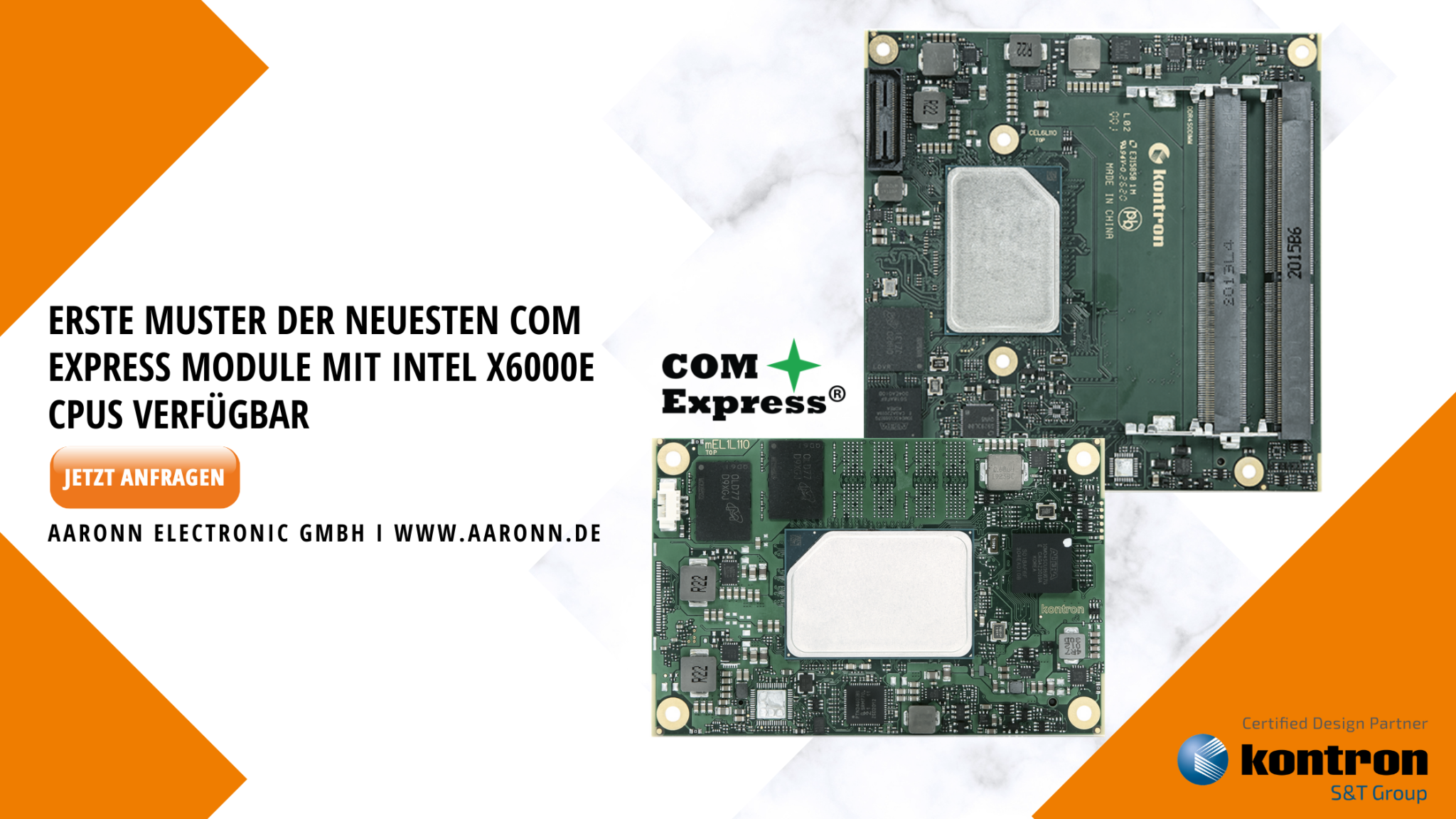 ERSTE Muster DER NEUESTEN COM Express Module mit Intel X6000E cpus VERFÜGBAR